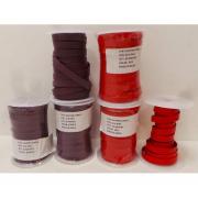 Wholesale Joblot Of 99m Of Red & Purple High Quality Flat Leather Cord