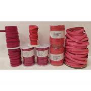 Wholesale Joblot Of 200m Of Pink & Rose High Quality Flat Leather Cord