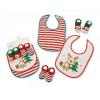 Baby Christmas Bibs And Socks 4 Pcs Set - Reindeer  wholesale