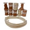 Joblot Of 175m Of White & Gold High Quality Flat Leather  laces wholesale