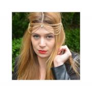 Wholesale Wholesale 7 Way Gold Rhinestone Hair Chain Jewellery