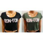 Wholesale One Off Joblot Of 20 Amy Gee Ladies Bon-Ton Crop Tops Green
