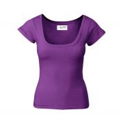 Wholesale Ladies Purple Organic T-shirt, Designer Kelly Hoppen