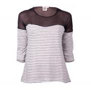 Wholesale Ladies Striped Black N White Top