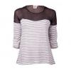 Ladies Striped Black N White Top long sleeves top wear wholesale