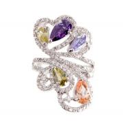 Wholesale Wholesale Joblot Of 5 Phoenix Jayy Multi Dazzle Silver Rings