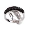 Wholesale Joblot Of 5 Phoenix Jayy Black & White Twin Rings 