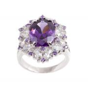 Wholesale Wholesale Joblot Of 5 Phoenix Jayy Royal Purple Silver Rings