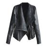 PU Leather Zipper Casual Women's Leather Jackets wholesale