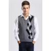 V Neck Plaid Wool Knitted Men's Vests wholesale