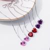 Silver Long Heart Gemstone Women's Earrings wholesale