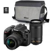 Wholesale Nikon D3400 Digital SLR Camera With 18-55mm VR And 70-300mm VR Lenses 16GB Memory Card And CF-EU11 Bag