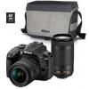 Nikon D3400 Digital SLR Camera with 18-55mm VR and 70-300mm VR Lenses 16GB Memory Card And CF-EU11 Bag