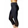 Womens Black Cropped Mesh Leggings Fitness Running Gym Exerc wholesale