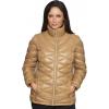 David Barry Women's Zip Fronted Down Filled Tan Jacket wholesale clothing