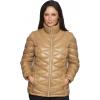 David Barry Women's Zip Fronted Down Filled Tan Jacket wholesale apparel