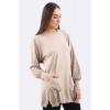 Textured Sleeve Knitted Pocket Tunic Jumper wholesale