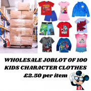 Wholesale DISNEY & CHARACTER VALUE WHOLESALE KIDS CLOTHES PARCEL OF 10