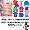 DISNEY & CHARACTER VALUE WHOLESALE KIDS CLOTHES PARCEL OF 10 licensed clothing wholesale